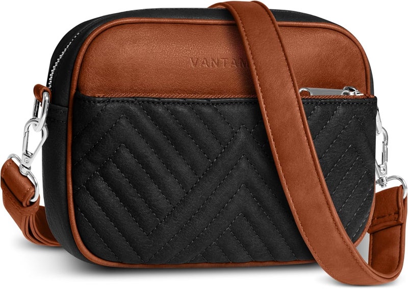 Vantamo Crossbody Bags For Women with Anti-Pickpocket Clip, Premium Purses for Women, Adjustable Strap Handbags & Gift Box - Image 1